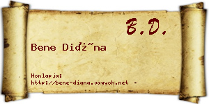 Bene Diána névjegykártya